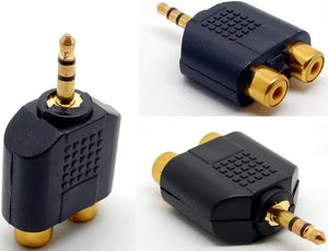 Adaptador 2 RCA hembra a 3.5 WLY-005