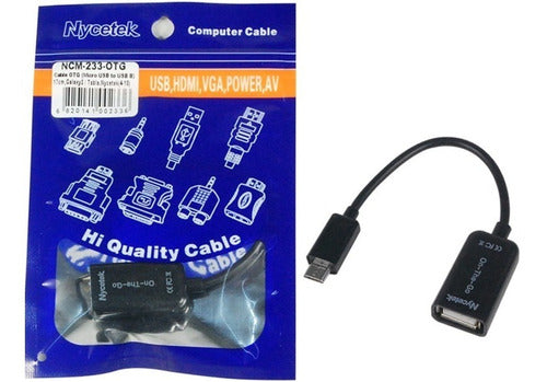 Cable OTG micro a USB NYCETEK