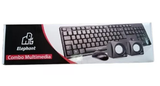 Combo Multimedia Teclado Mouse Y Cornetas Marca Elephant