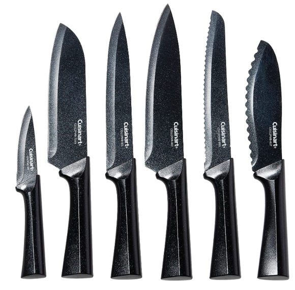 Cuchillos metálicos de 12 piezas con protectores de cuchillas