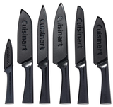 Cuchillos metálicos de 12 piezas con protectores de cuchillas